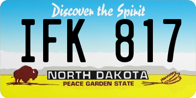 ND license plate IFK817