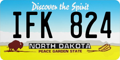 ND license plate IFK824
