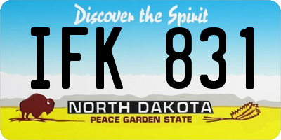 ND license plate IFK831