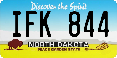 ND license plate IFK844