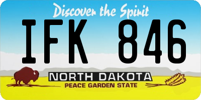 ND license plate IFK846