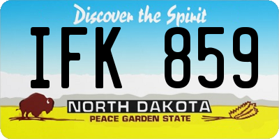 ND license plate IFK859