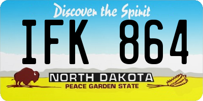 ND license plate IFK864