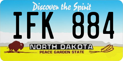 ND license plate IFK884