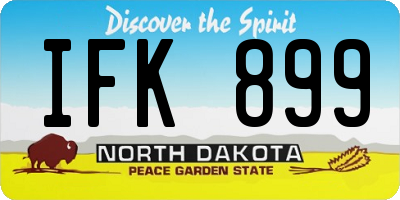 ND license plate IFK899
