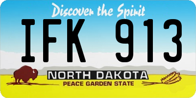 ND license plate IFK913