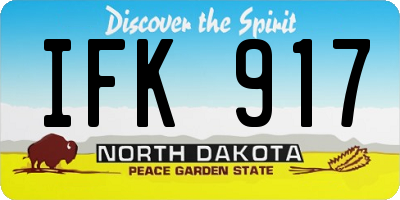 ND license plate IFK917