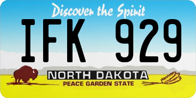 ND license plate IFK929