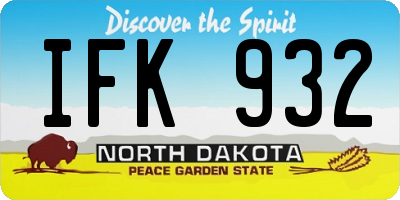 ND license plate IFK932