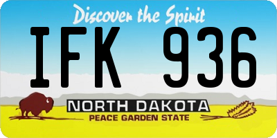 ND license plate IFK936