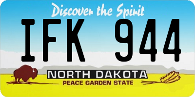 ND license plate IFK944