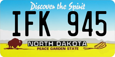 ND license plate IFK945
