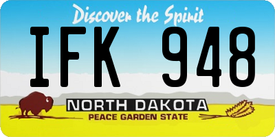 ND license plate IFK948