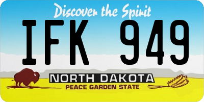 ND license plate IFK949
