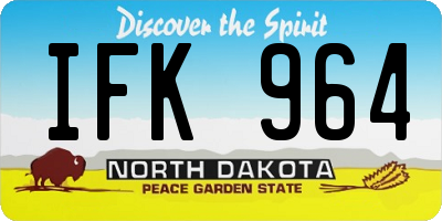 ND license plate IFK964