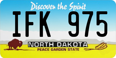 ND license plate IFK975