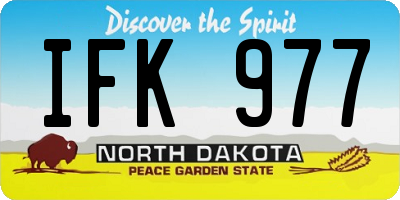ND license plate IFK977