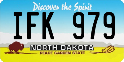 ND license plate IFK979