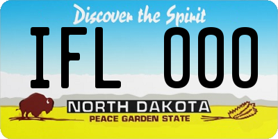ND license plate IFL000