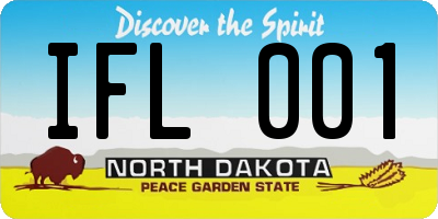 ND license plate IFL001
