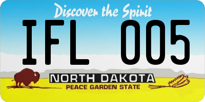 ND license plate IFL005