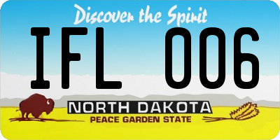 ND license plate IFL006