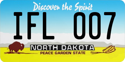 ND license plate IFL007