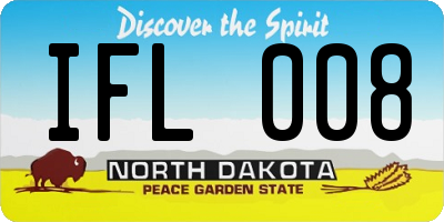ND license plate IFL008