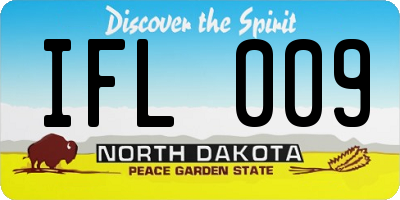 ND license plate IFL009