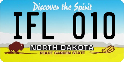 ND license plate IFL010