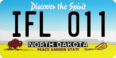 ND license plate IFL011