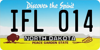 ND license plate IFL014