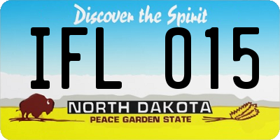 ND license plate IFL015
