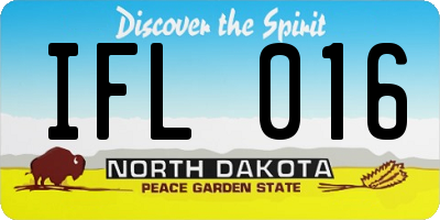 ND license plate IFL016
