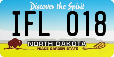 ND license plate IFL018