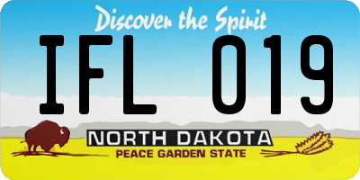 ND license plate IFL019