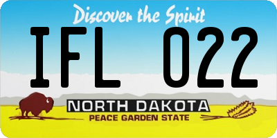 ND license plate IFL022