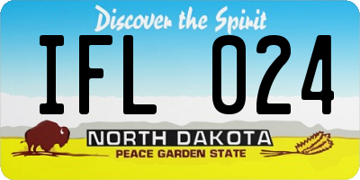 ND license plate IFL024