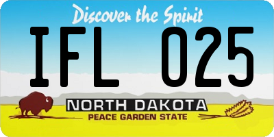 ND license plate IFL025