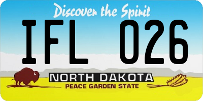 ND license plate IFL026