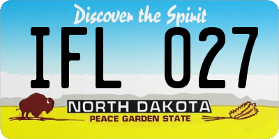 ND license plate IFL027
