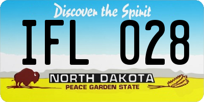 ND license plate IFL028
