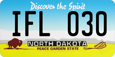 ND license plate IFL030