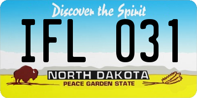 ND license plate IFL031