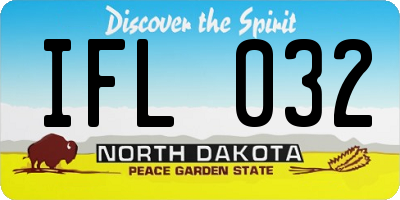 ND license plate IFL032