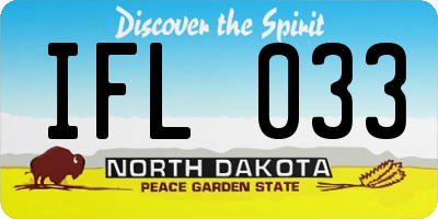 ND license plate IFL033