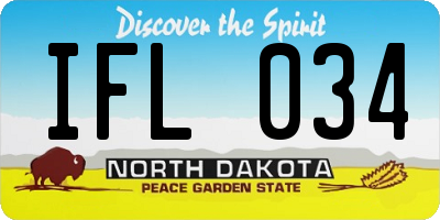 ND license plate IFL034