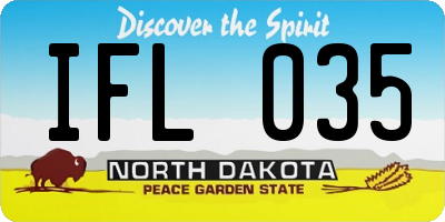 ND license plate IFL035