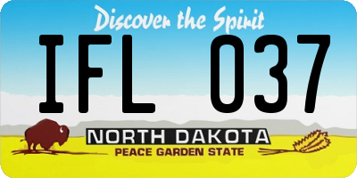 ND license plate IFL037