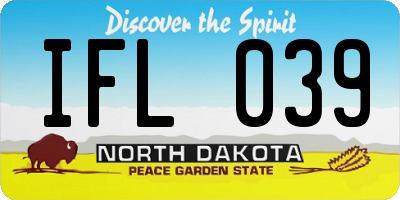 ND license plate IFL039
